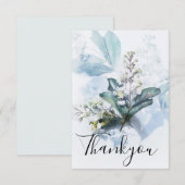 アンティークダスティブルーフローラ サンキューカード (正面/裏面)