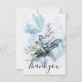 アンティークダスティブルーフローラ サンキューカード