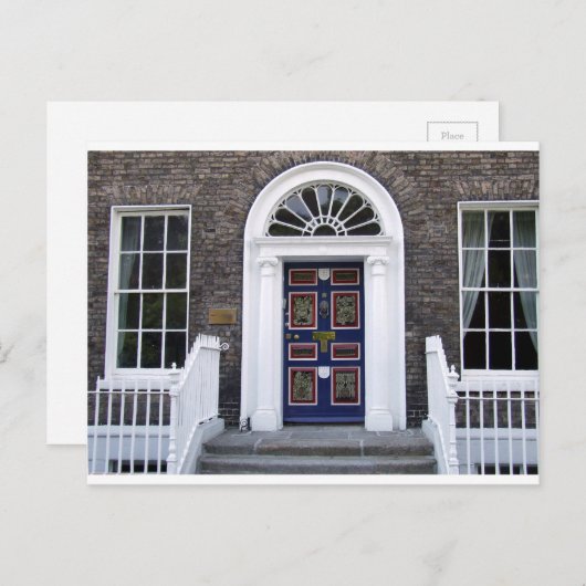 アンティークダブリンの戸口はがき、Merrion Square ポストカード (正面/裏面)