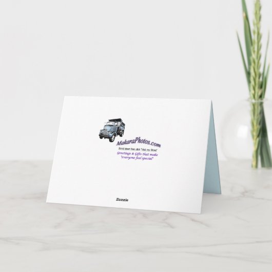 アンティークダンプトラックカスタマイズ-任意の大事な行事 カード (裏面)