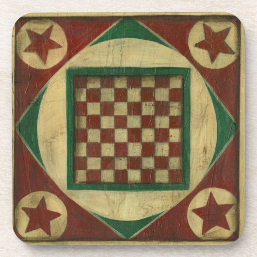 アンティークチェッカーボードバイイーサンハーパー コースター (正面)