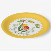 アンティークチューリップ ペーパープレート (アングル)