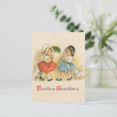 アンティークチルドルウサギ復活祭アート シーズンポストカード (スタンド正面)