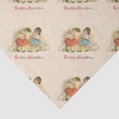 アンティークチルドルウサギ復活祭アート 薄葉紙 (詳細)