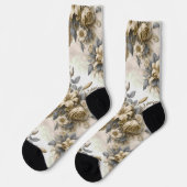 アンティークチンジイエローフローラの完成 ソックス (左)