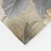 アンティークチンジイエローフローラの完成 フリースブランケット (角)