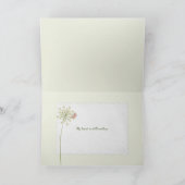 アンティークティーカップとデイジー感謝していユー カード (内部)