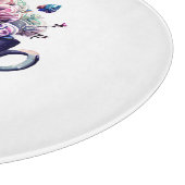 アンティークティーカップヴィンテージ花 カッティングボード (角)