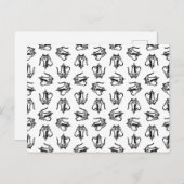 アンティークティーポットヴィンテージティーカスタムデザインBGカラー ポストカード (正面/裏面)