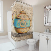 アンティークティーポット シャワーカーテン (インサイチュ)