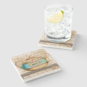 アンティークティーポット ストーンコースター (横)