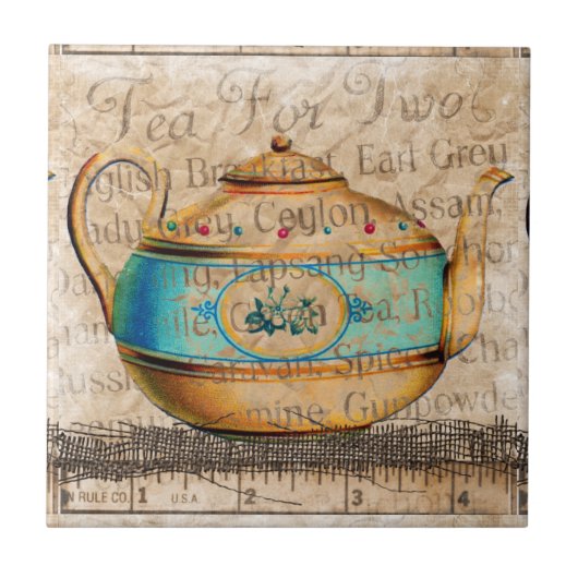 アンティークティーポット タイル (正面)