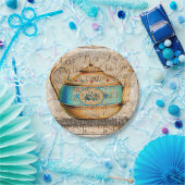 アンティークティーポット ペーパープレート (パーティー)