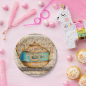 アンティークティーポット ペーパープレート (パーティー)