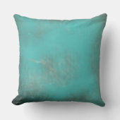 アンティークティール(緑がかった色)動揺してヴィンテージデコール クッション (正面)