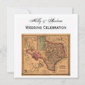 * アンティークテキサス地図 #1 招待状 (正面)