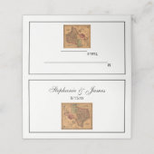 アンティークテキサス州の地図#1 プレイスカード (外部開封)