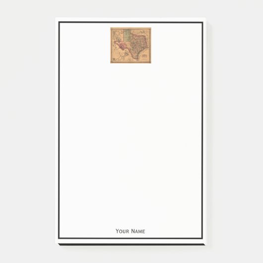 アンティークテキサス州の地図#1 ポストイット (正面)