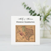 *アンティークテキサス州の地図#1 招待状 (スタンド正面)