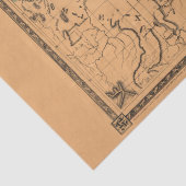 アンティークテキサス州の地図#1 薄葉紙 (詳細)