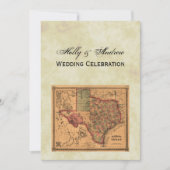 *アンティークテキサス州の地#1図動揺して(BG #3) 招待状 (正面)