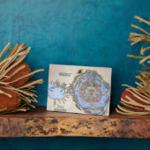 アンティークテノチティトランアステカの地図 フォトプラーク (側面)