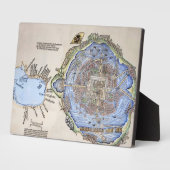 アンティークテノチティトランアステカの地図 フォトプラーク (側面)