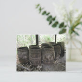 アンティークテレビン製木樽 ポストカード (スタンド正面)