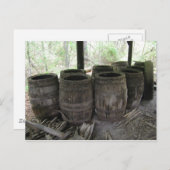 アンティークテレビン製木樽 ポストカード (正面/裏面)