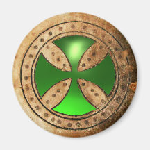 アンティークテンプラークロスグリーンエメラルドジェム