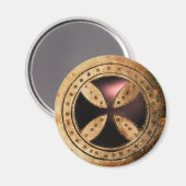 アンティークテンプラークロスブラックオニックスジェム マグネット (正面/裏面)