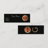 アンティークテンプラールクロスレッドルビージェム スキニー名刺 (正面/裏面)