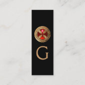 アンティークテンプラールクロスレッドルビージェム スキニー名刺 (裏面)