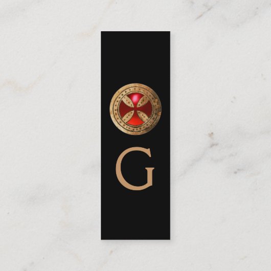 アンティークテンプラールクロスレッドルビージェム スキニー名刺 (裏面)