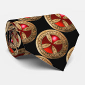 アンティークテンプラールクロスレッドルビージェム ネクタイ (ロール)