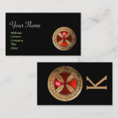 アンティークテンプラールクロスレッドルビージェム 名刺 (正面/裏面)