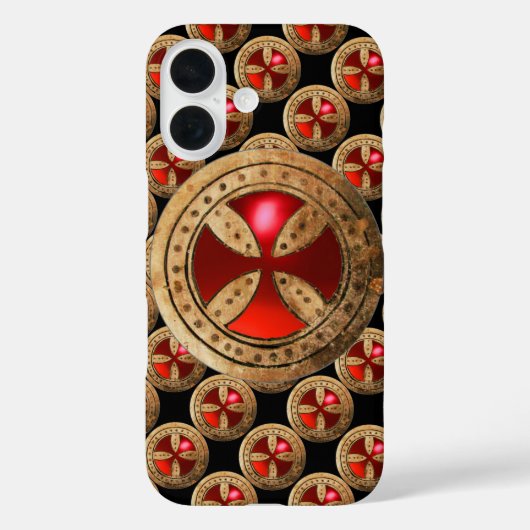アンティークテンプラールクロスレッドルビージェム Case-Mate iPhoneケース (裏面)