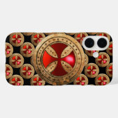 アンティークテンプラールクロスレッドルビージェム Case-Mate iPhoneケース (裏面 (横))