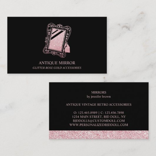 アンティークテーブル鏡 名刺 (正面/裏面)