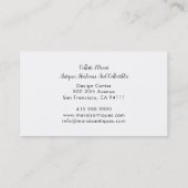 アンティークディーラー家宝の収集可能 名刺 (裏面)