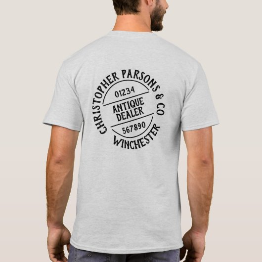 アンティークディーラーTシャツ Tシャツ (裏面)