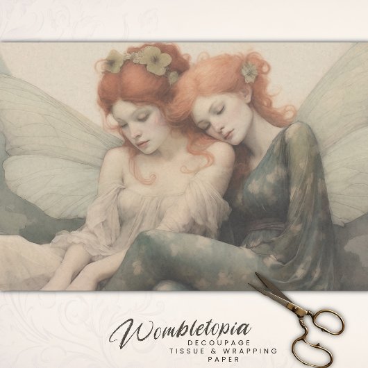 アンティークデコップドリームタイムレスフェアリー優雅 薄葉紙