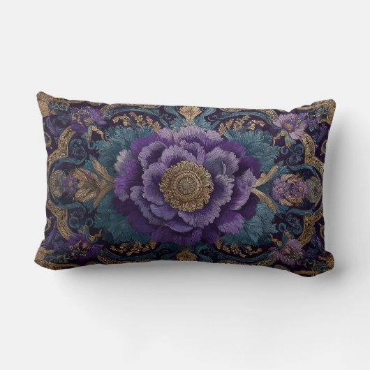 アンティークデザインダークアカデミアランバーピロー ランバークッション (裏面)