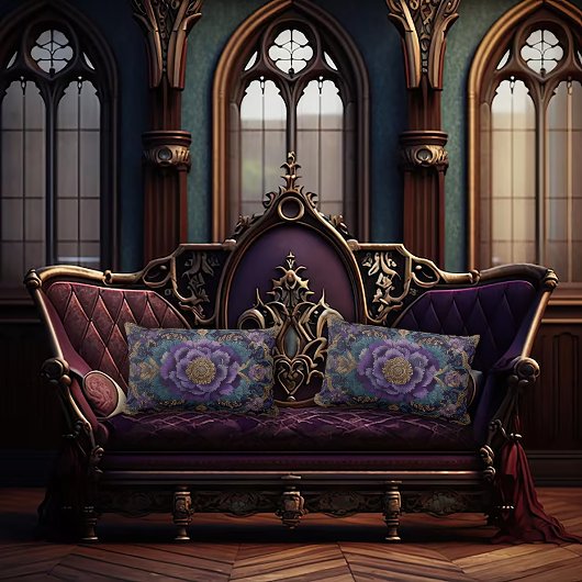 アンティークデザインダークアカデミアランバーピロー ランバークッション