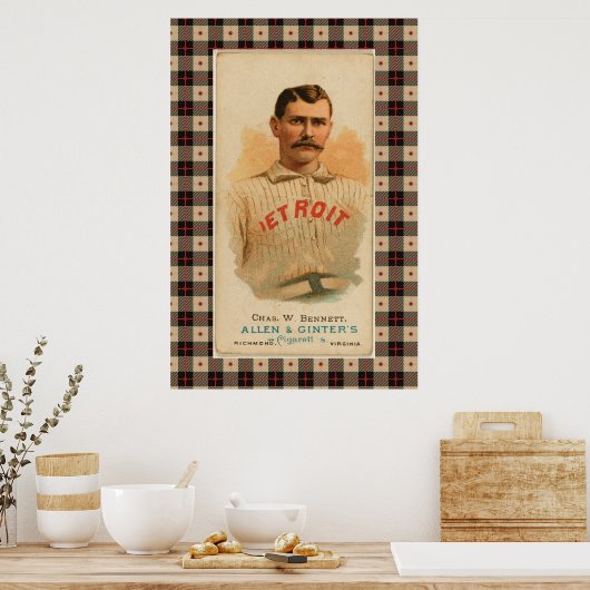 アンティークデトロイト野球ポスター ポスター (キッチン)