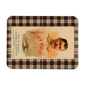 アンティークデトロイト野球選手ポスター マグネット (横)