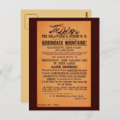 アンティークデラウェアとハドソン鉄道広告 ポストカード (正面/裏面)