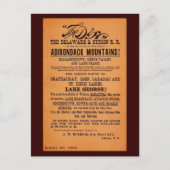 アンティークデラウェアとハドソン鉄道広告 ポストカード (正面)