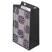 アンティークデルフトタイル青：クラシックオランダアートパターン スモールペーパーバッグ (正面アングル)
