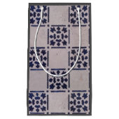 アンティークデルフトタイル青：クラシックオランダアートパターン スモールペーパーバッグ (正面)